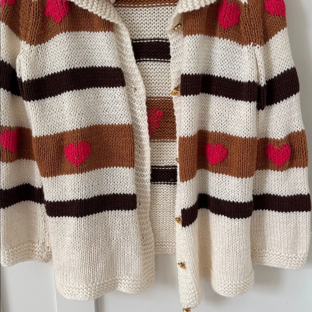 Anthropologie Vero Alfie Hand-Knit Cardigan Sweater Size 2 - Picture 10 of 16